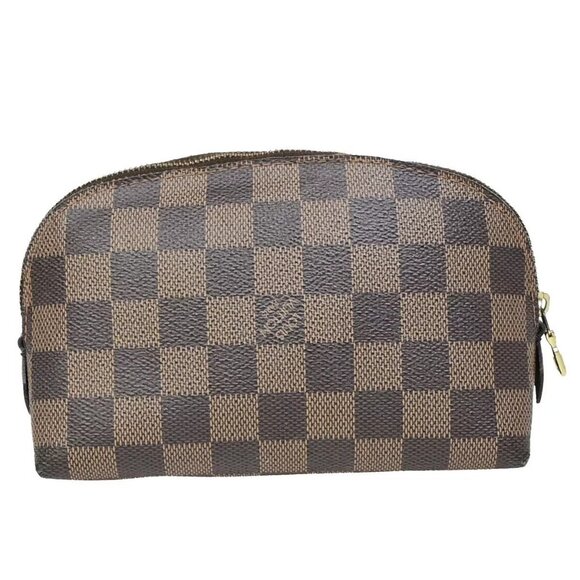 LOUIS VUITTON Pochette Cosmetic Pouch Bag Damier Ebene Leather - Picture 15 of 16